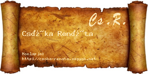 Csóka Renáta névjegykártya