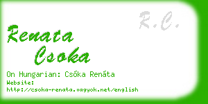 renata csoka business card