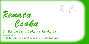 renata csoka business card
